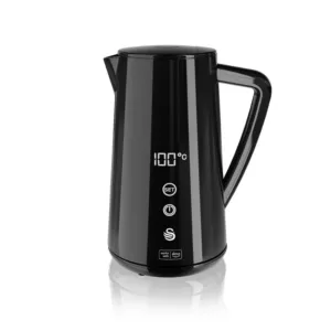 Swan SK14650BLKN Alexa Smart Kettle – 1.5L Stainless Steel, LED Touch Display, Keep Warm Function, 1800W