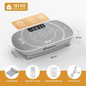 MERACH Vibration Plate Exercise Machine – Whole Body Workout Platform for Fitness & Lymphatic Drainage